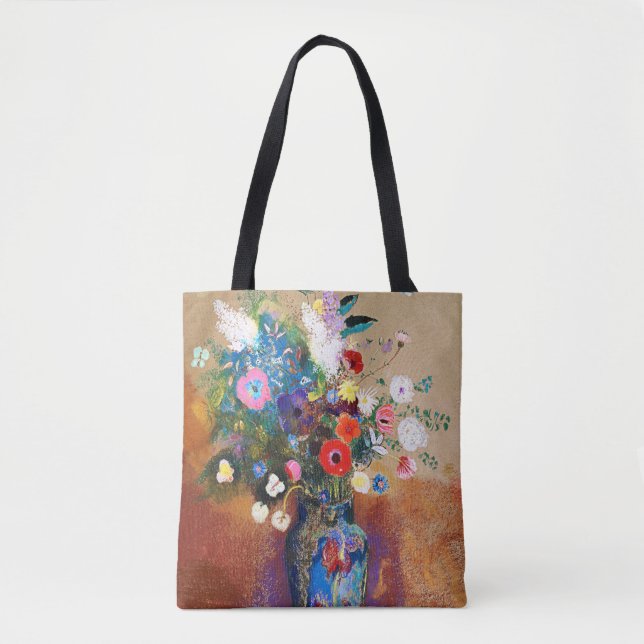 Bolsa Tote Buquê de Flores por Odilon Redon (Frente)