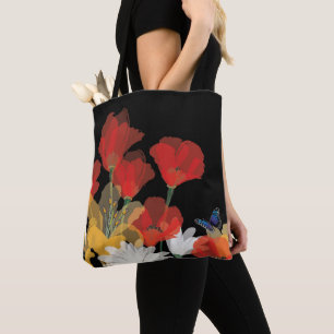 Bolsa Tote Buquê de Fluers et Noir