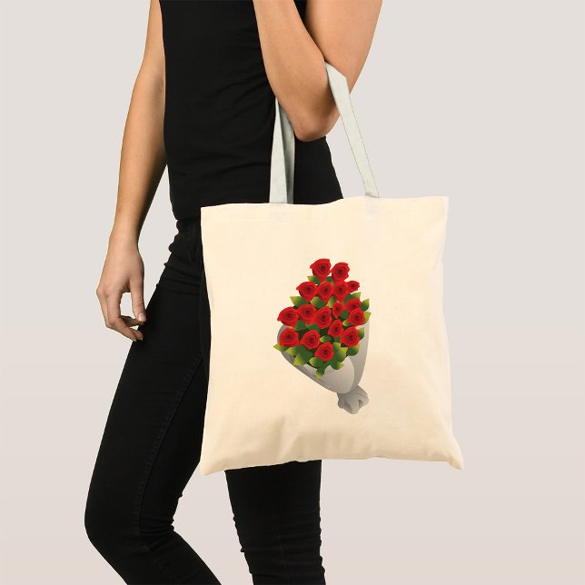Bolsa Tote Buquê De Rosas vermelhas (Criador carregado)