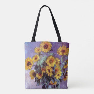 Bolsa Tote Buquê dos girassóis por Claude Monet, arte do