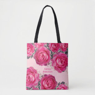Bolsa Tote Buquê elegante de Rosas personalizados