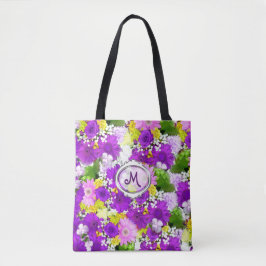 Bolsa Tote Buquê Floral Brilhante
