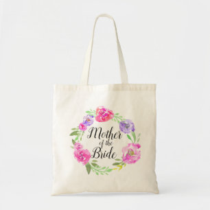 Bolsa Tote Buquê Floral Cor-de-Água Rosa, Mãe da Noiva