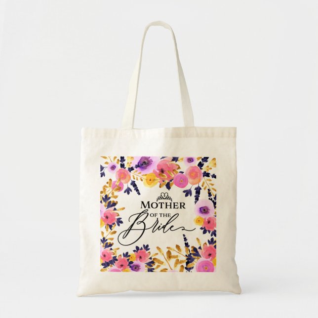Bolsa Tote Buquê Floral - Mãe da Noiva (Frente)
