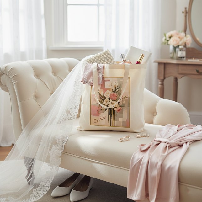 Bolsa Tote Buquê Geométrico da Flor Geométrica Elegante (Criador carregado)