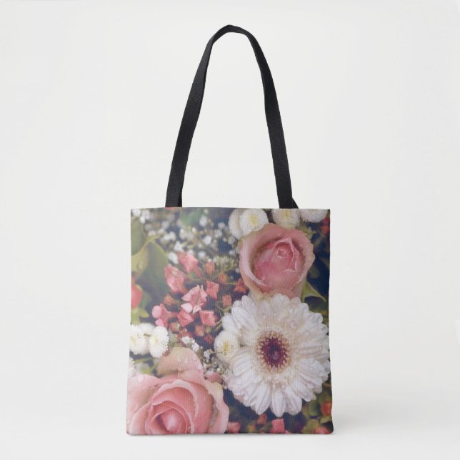 Bolsa Tote Buquê Romântico da Flor (Frente)