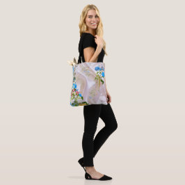 Bolsa Tote Buquês de Rosas multicolores em texturas de seda