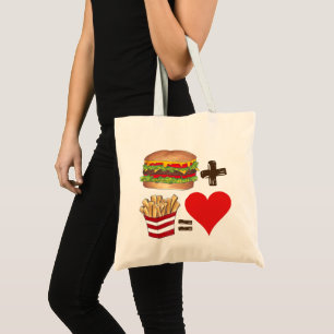 Bolsa Tote Burger Clássico de Emparelhamento de Comidas + Fri