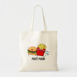Bolsa Tote Burger Engraçado De Comida Rápido E Fries Pun