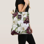 Bolsa Tote Burgundy Padrão Floral Monograma Apron<br><div class="desc">Combine elegância e praticidade com esta bolsa de tote com um padrão floral burgundy e um monograma personalizado. Perfeito para as credenciais de carregando ou como opção de armazenamento de placa de na moda, ele adiciona um toque de sofisticação ao uso diário. Ideal para presentes, para refeitórios, ou para ocasiões...</div>