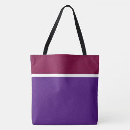 Bolsa Tote Burgundy Vermelho Chic Listras Brancas No Roxo Rea