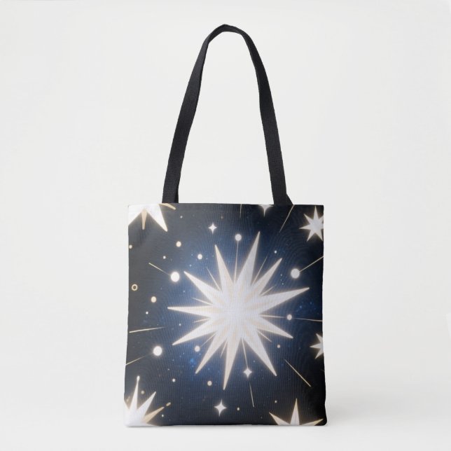 Bolsa Tote Bursts de luz solar, Padrão Cósmico Radiante (Frente)