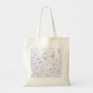Bolsa Tote Butterfly Garden Blue