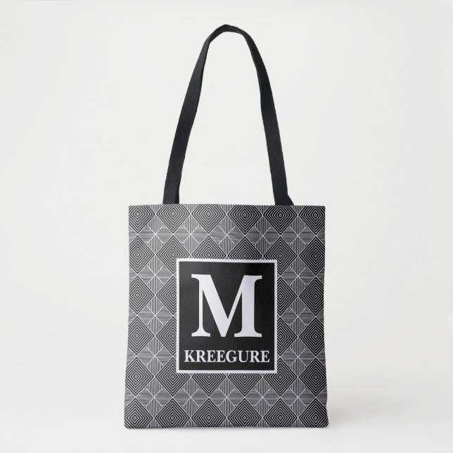 Bolsa Tote BW DEDS Argyle Série Clássica Monograma (Frente)