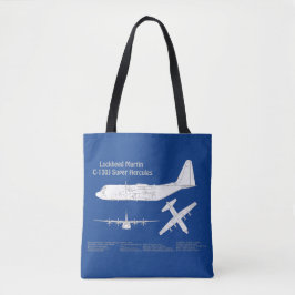 Bolsa Tote C-130 Hércules - Planos de Impressão Blueprint de