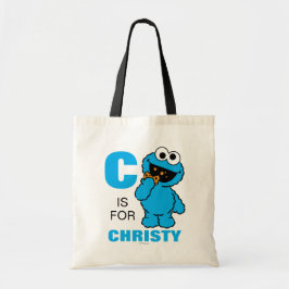 Bolsa Tote C é para Cookie Monster | Adicione seu nome