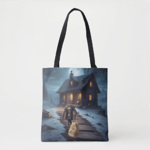 Bolsa Tote Cabana assustadora de ghoul na floresta de Hallowe