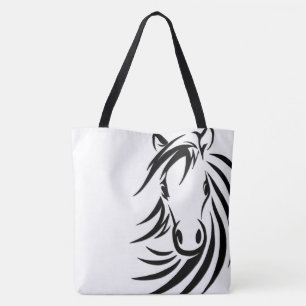 Bolsa Tote Cabeça de Cavalo Preto