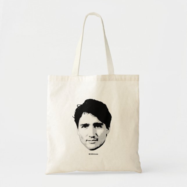 Bolsa Tote Cabeça de Justin Trudeau do primeiro ministro - (Frente)