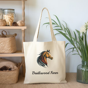 Bolsa Tote Cabeça de na moda e Cavalo Marrom Moderno