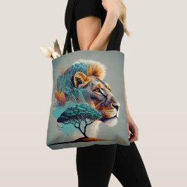 Bolsa Tote Cabeça do Leão Safari Africano