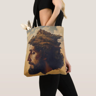 Bolsa Tote Cabeça e Cidade do Surrealismo