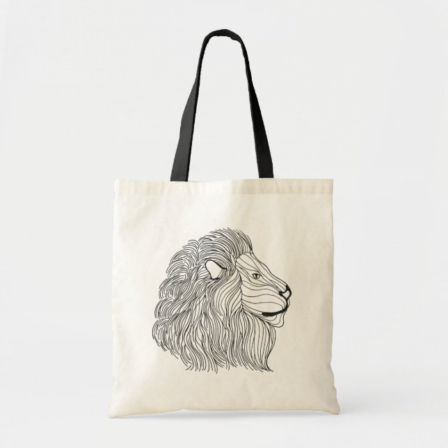 Bolsa Tote Cabeça inspirada 5 do leão (Frente)
