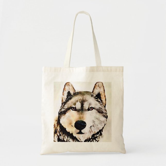 Bolsa Tote Cabeça Woodsy do lobo (Frente)
