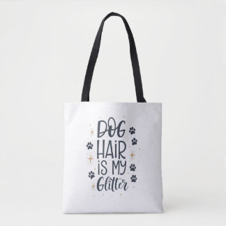 Bolsa Tote Cabelo de Cachorro é Meu Brilho Tipografia de Pata