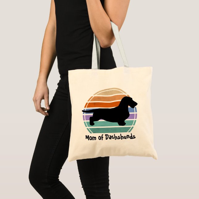Bolsa Tote Cabelo grosso Dachshund - Silhouette 1 (Frente (produto))