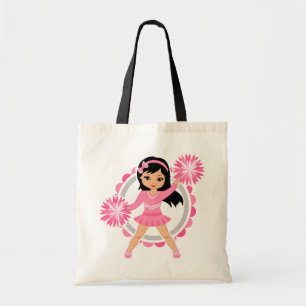 Bolsa Tote Cabelo Preto Rosa Cheerleader - Alegre Bonito