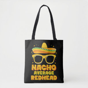 Bolsa Tote Cabelo Ruivo Médio Nacho Mexicano Cinco De Maio
