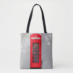 Bolsa Tote Cabine Telefônica Vermelha Clássica de Londres com