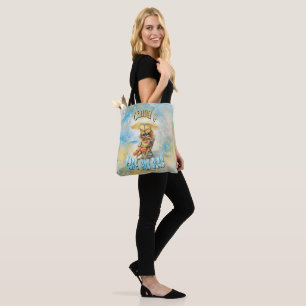Bolsa Tote Cabo San Blas Florida Beach Lounging Cat