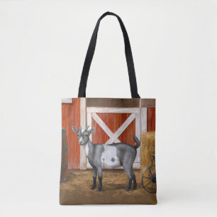 Bolsa Tote Cabra De Cinza Bonita