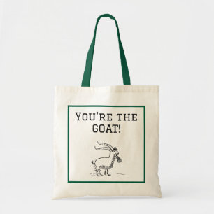 Bolsa Tote Cabra de desenho animado fofa, animal de fazenda p