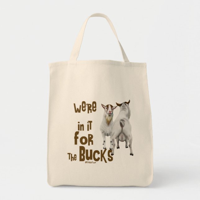 Bolsa Tote Cabra - Dentro para o Bucks (Frente)
