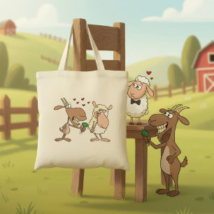 Bolsa Tote Cabra e Ovelha Apaixonadas