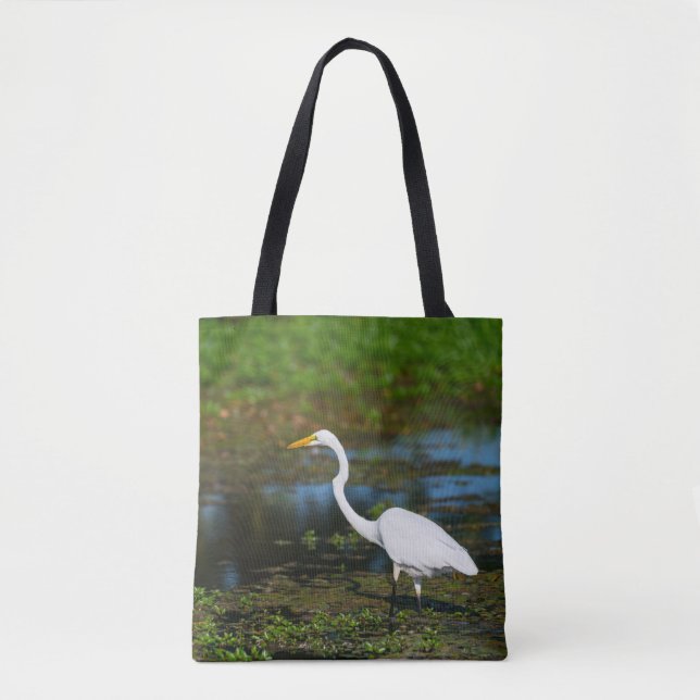 Bolsa Tote Caça ao Egret (Frente)