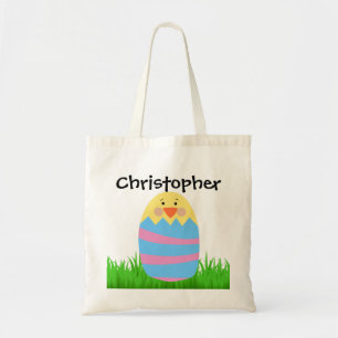 Bolsa Tote Caça ao Ovo de Páscoa Personalizada para Crianças 