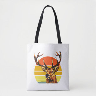 Bolsa Tote Caça Elk Deer Funny Hunter