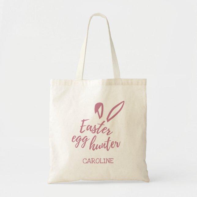 Bolsa Tote Caça Personalizada De Ovos De Páscoa (Frente)