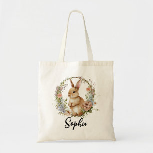 Bolsa Tote Caçada De Ovo Na Páscoa Floral Personalizada