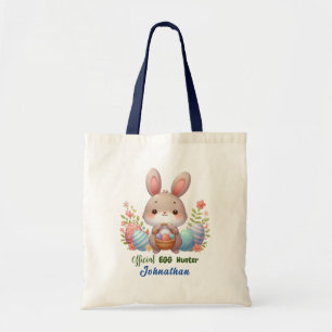 Bolsa Tote Caçador de ovos de coelho da Páscoa branca persona