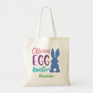 Bolsa Tote Caçador Oficial de Ovos Personalizados Crianças de