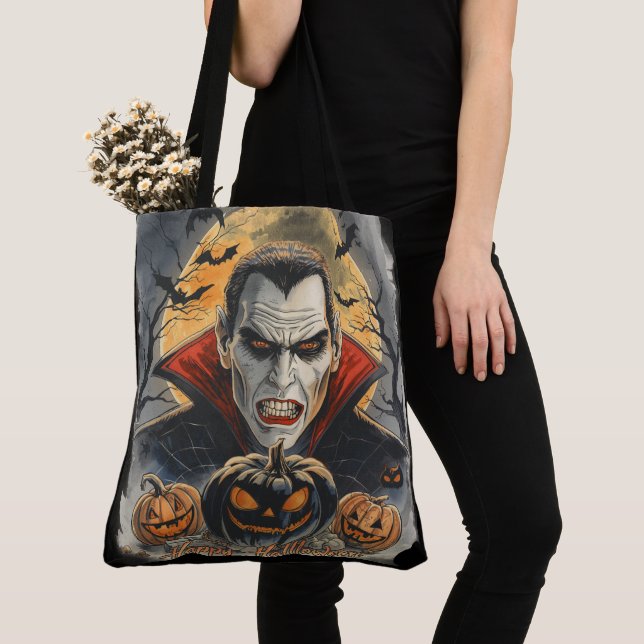 Bolsa Tote Caçadores de Vampiros Sedentos de Sangue Sob a Lua (Close Up)