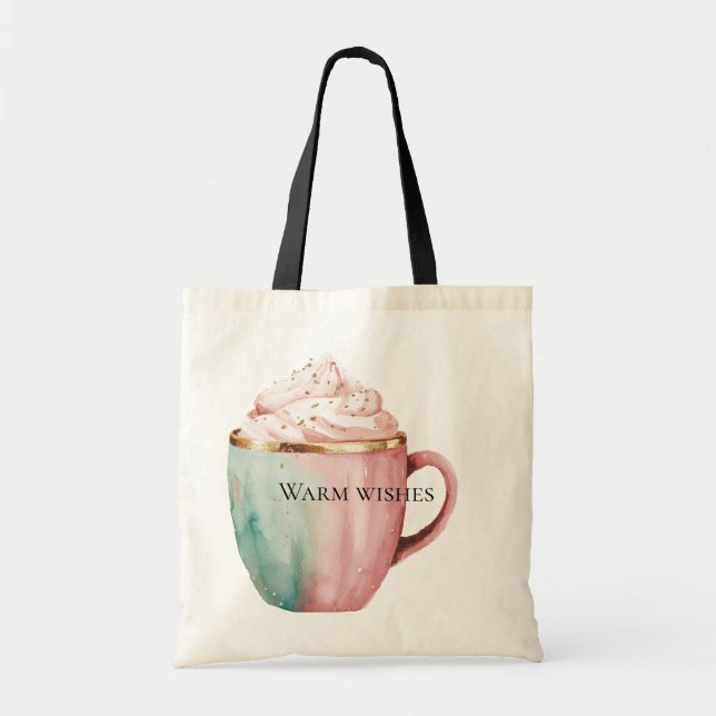 Bolsa Tote Cacau Dourado Blush Rosa Mint Warm Warm Warm Warm  (Frente)