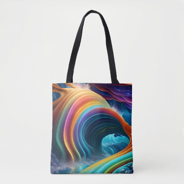 Bolsa Tote Cachoeira de Chuva Colorida Graciosa (Frente)