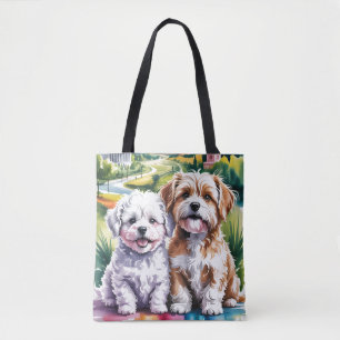 Bolsa Tote Cachorrinhos Fofos e Felpudos no Parque da Cidade