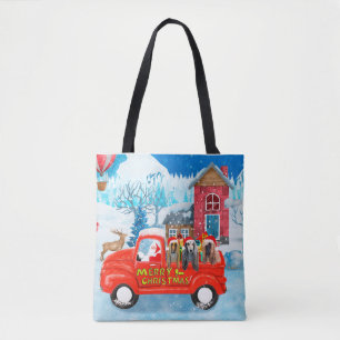 Bolsa Tote Cachorro Afegão na Neve de Caminhão de Entrega de